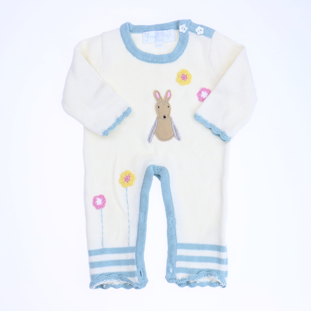 Powell Craft Girls Ivory Long Sleeve Outfit size: 0-6 Months